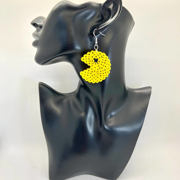 PacMan Earrings - Gamer Earrings - Retro Earrings - Perler Earrings - 90s Y2k - Picture 7 of 9